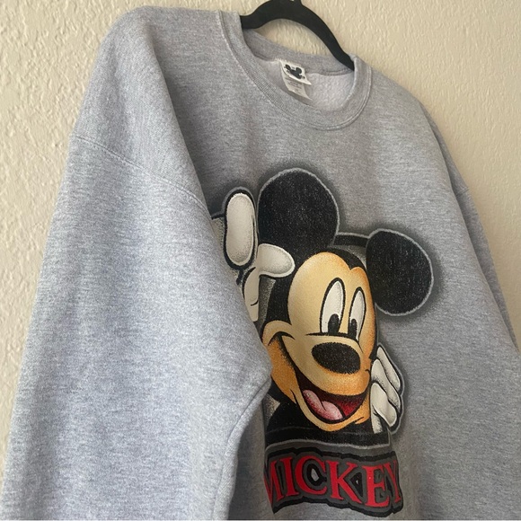 Disney Sweaters - Vintage Disney Mickey Mouse Crewneck Sweater in grey size large